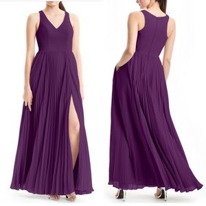 Azazie Lindsey dress grape purple